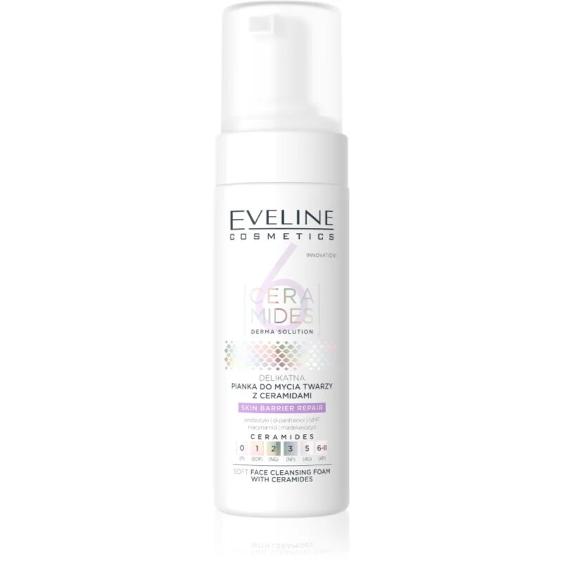 Eveline Cosmetics 6 Ceramides hloubkově čisticí pěna s ceramidy 150 ml