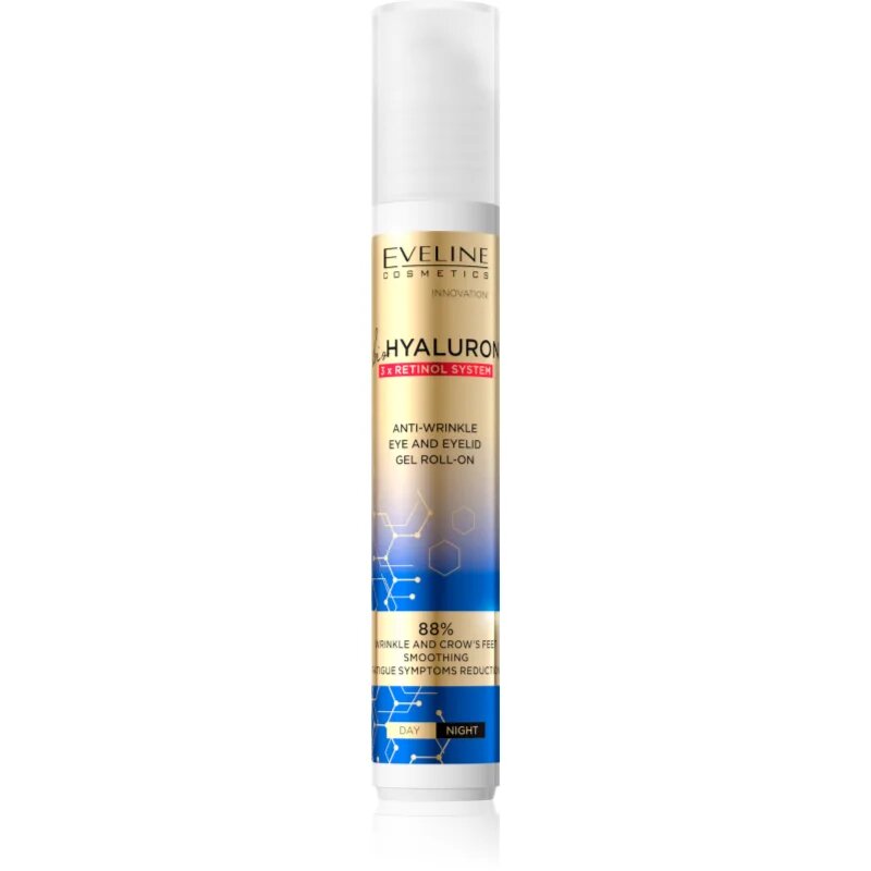 Eveline Cosmetics Bio Hyaluron 3x Retinol System chladivý oční roll-on proti vráskám a tmavým kruhům 15 ml