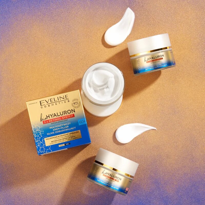 Eveline Cosmetics Bio Hyaluron 3x Retinol System denní a noční liftingový krém 50+ 50 ml