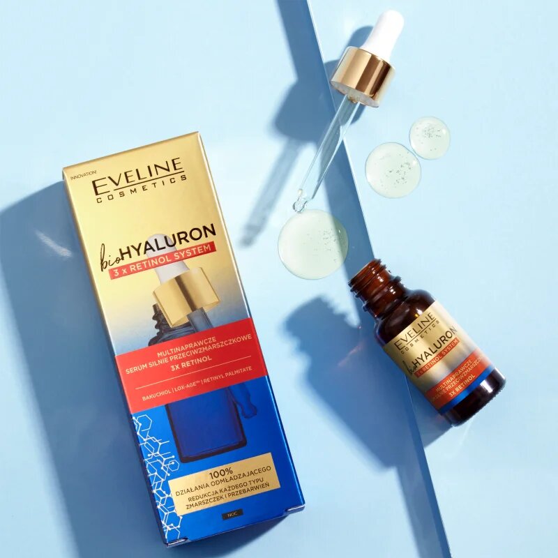 Eveline Cosmetics Bio Hyaluron 3x Retinol System noční sérum proti vráskám 18 ml