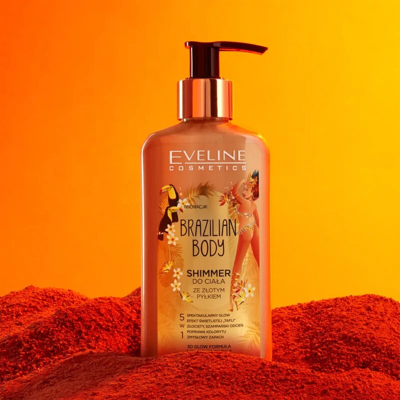 Eveline Cosmetics Brazilian Body tělová emulze se třpytkami 150 ml