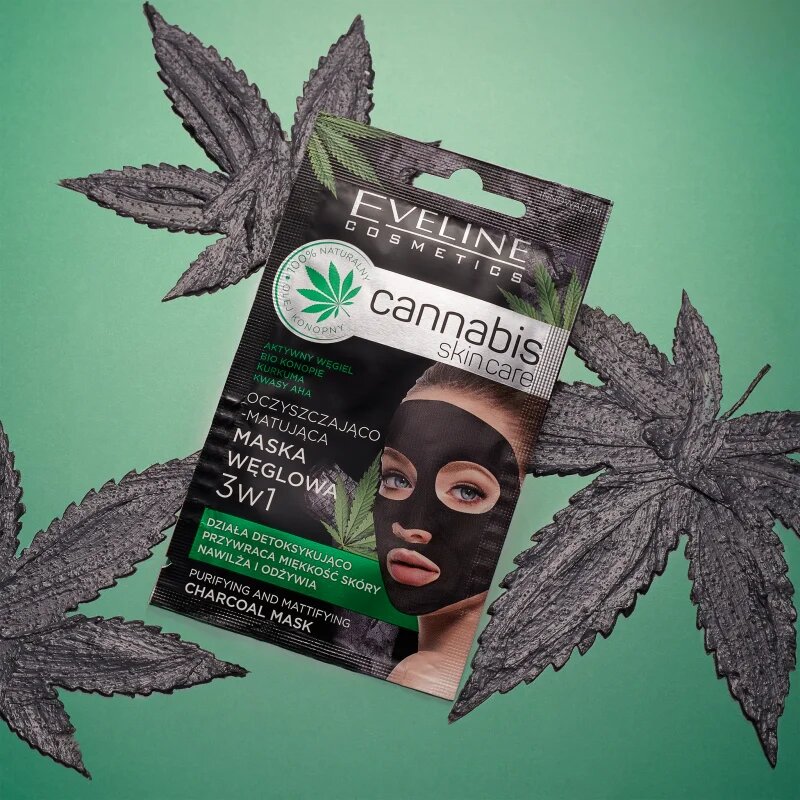 Eveline Cosmetics Cannabis čisticí jílová pleťová maska 7 ml