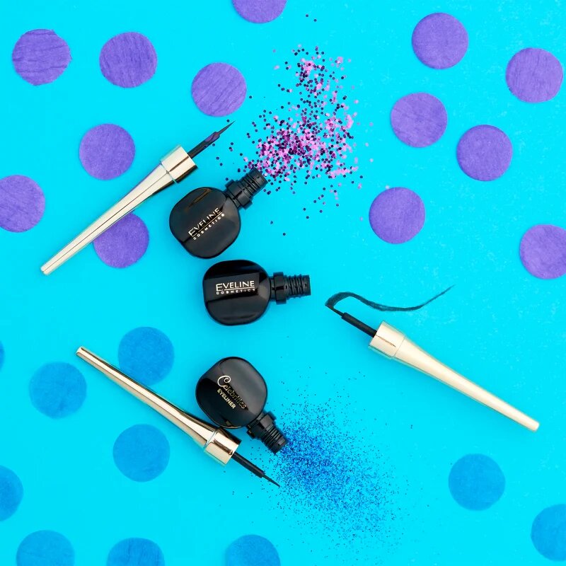 Eveline Cosmetics Celebrities tekuté oční linky odstín Black 6 ml