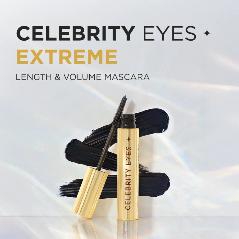Eveline Cosmetics Celebrity Eyes řasenka pro extra délku odstín Black 7 ml