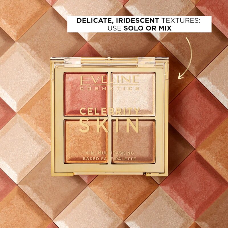 Eveline Cosmetics Celebrity Skin konturovací paletka 4 v 1 16 g