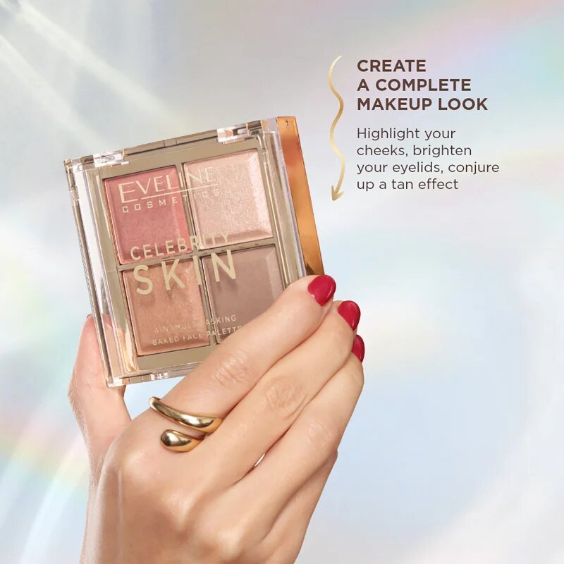 Eveline Cosmetics Celebrity Skin konturovací paletka 4 v 1 16 g