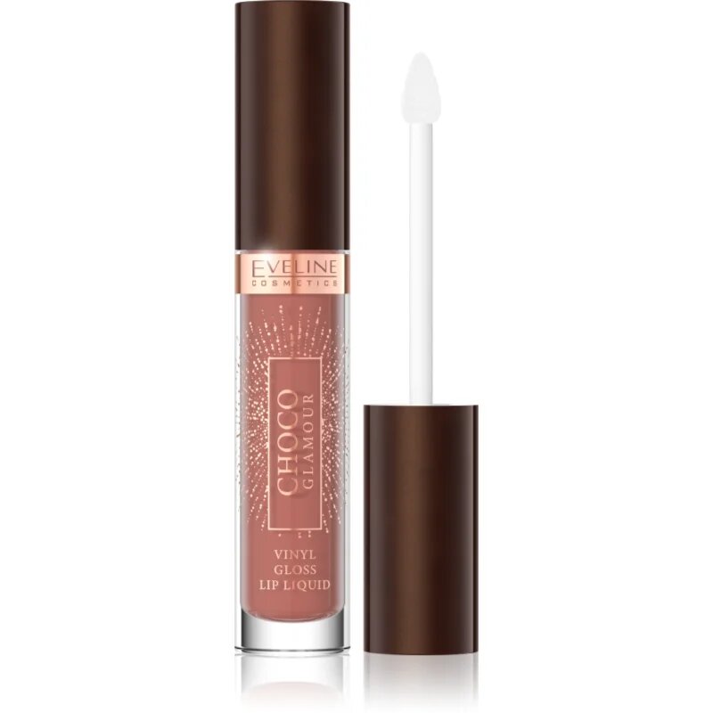 Eveline Cosmetics Choco Glamour hydratační lesklá rtěnka odstín 01 Ruby Chocolate 45 ml