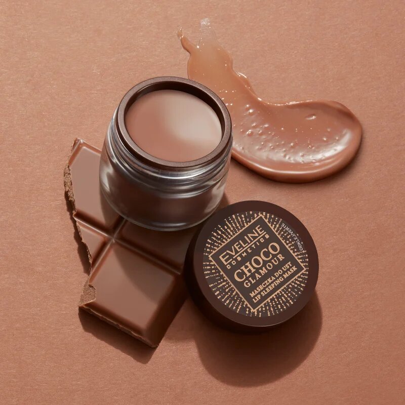 Eveline Cosmetics Choco Glamour noční regenerační maska na rty 12 ml