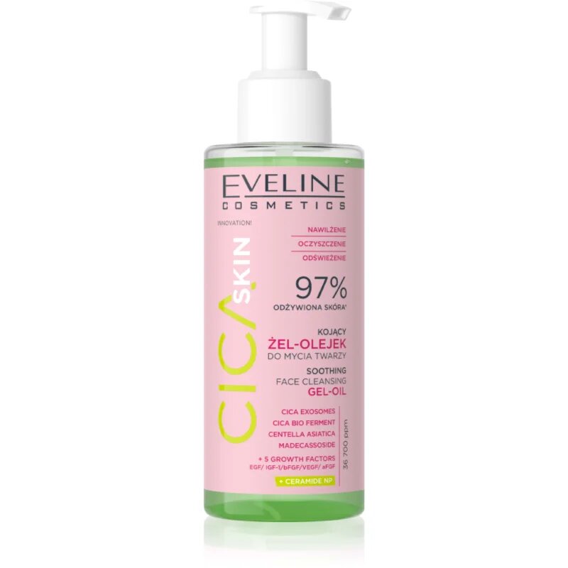 Eveline Cosmetics Cica Skin oil zklidňující čisticí olej na obličej 145 ml