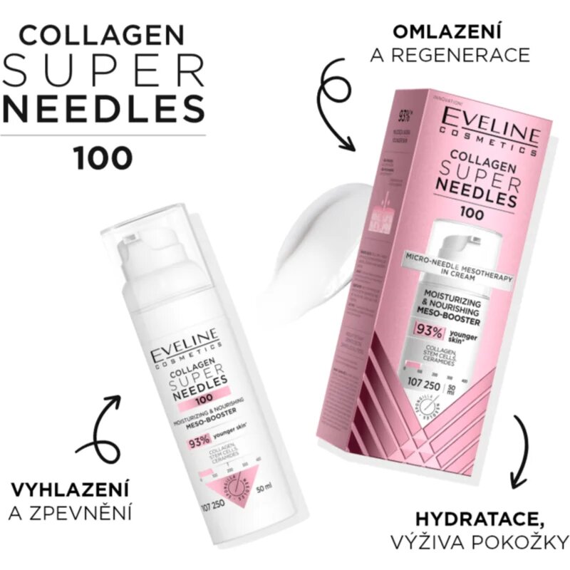 Eveline Cosmetics Collagen Super Needles 100 hydratační a vyživující sérum 50 ml