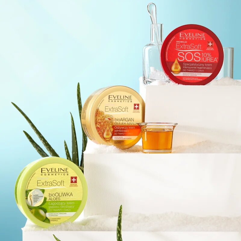 Eveline Cosmetics Extra Soft hydratační a zklidňující krém pro citlivou pokožku Bio Olive & Aloe Vera 175 ml