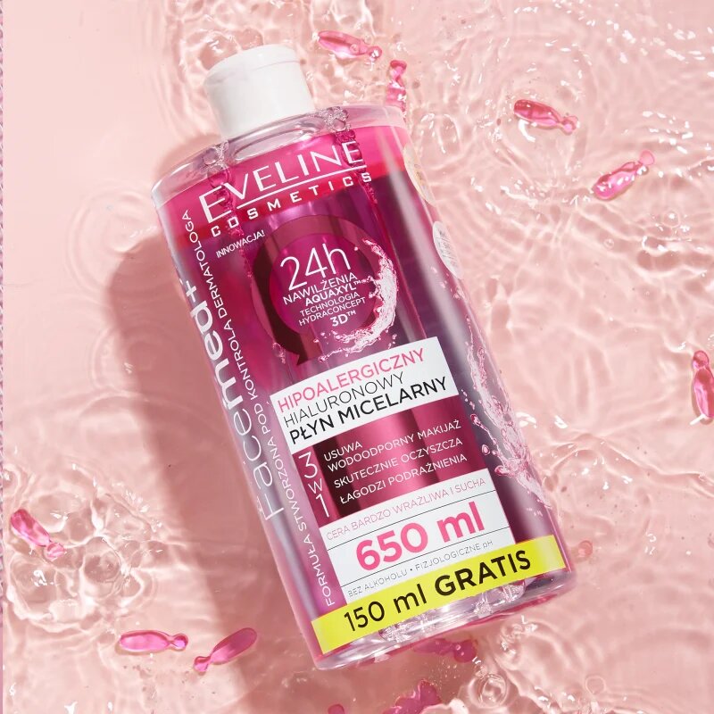Eveline Cosmetics FaceMed+ čisticí micelární voda 650 ml