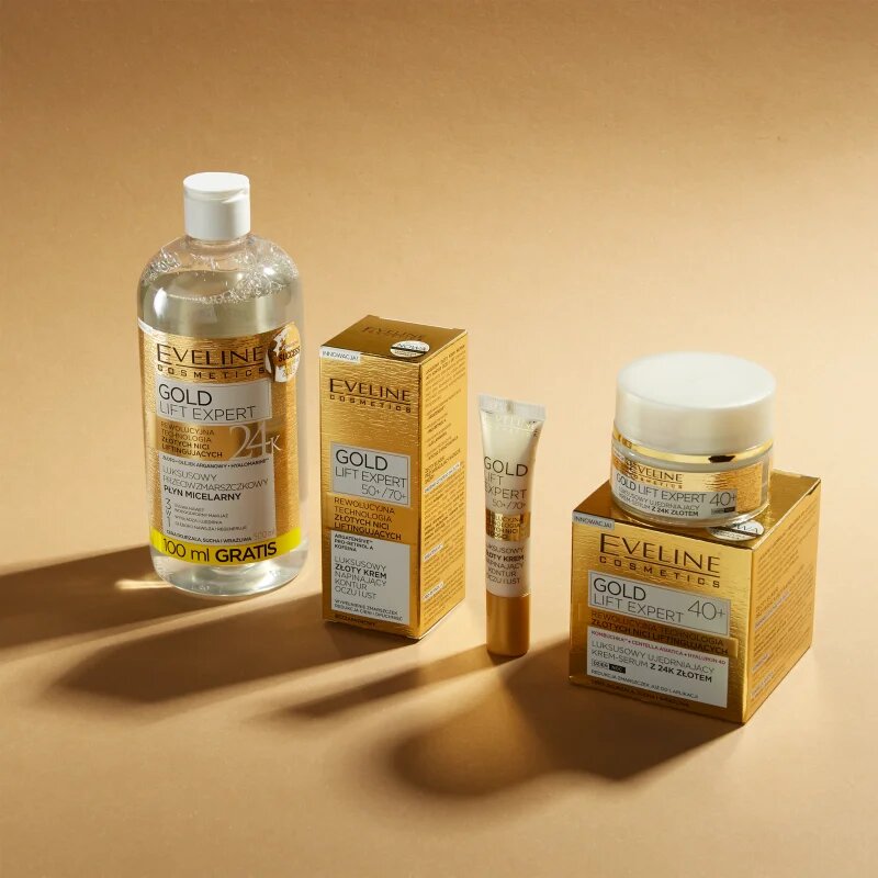 Eveline Cosmetics Gold Lift Expert luxusní zpevňující krém s 24karátovým zlatem 50 ml