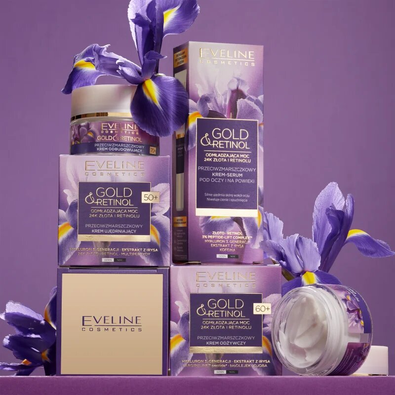 Eveline Cosmetics Gold & Retinol intenzivně vyživující krém proti vráskám 60+ 50 ml