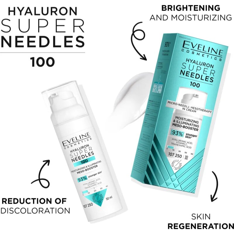 Eveline Cosmetics Hyaluron Super Needles 100 hydratační sérum 50 ml