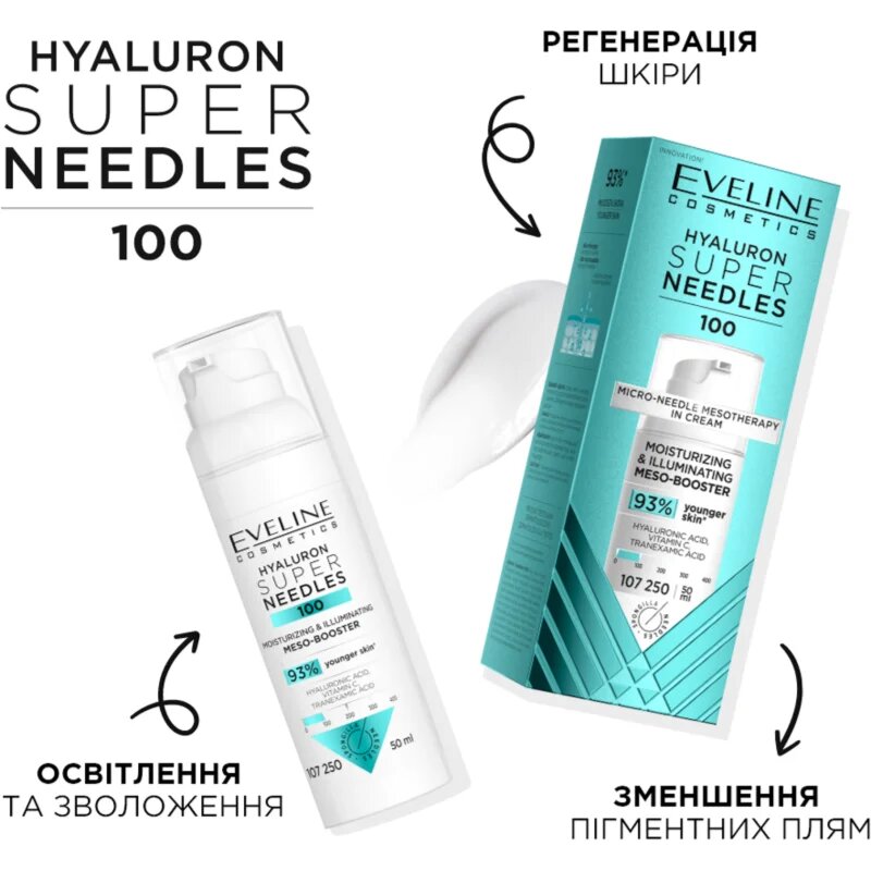 Eveline Cosmetics Hyaluron Super Needles 100 hydratační sérum 50 ml