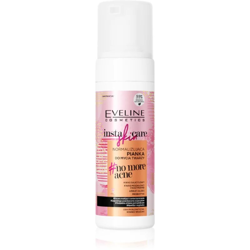 Eveline Cosmetics Insta Skin Care no more acne čisticí pěna na obličej 150 ml