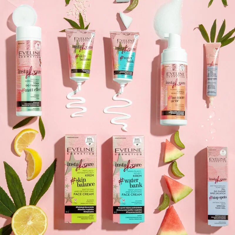 Eveline Cosmetics Insta Skin Care no more acne čisticí pěna na obličej 150 ml