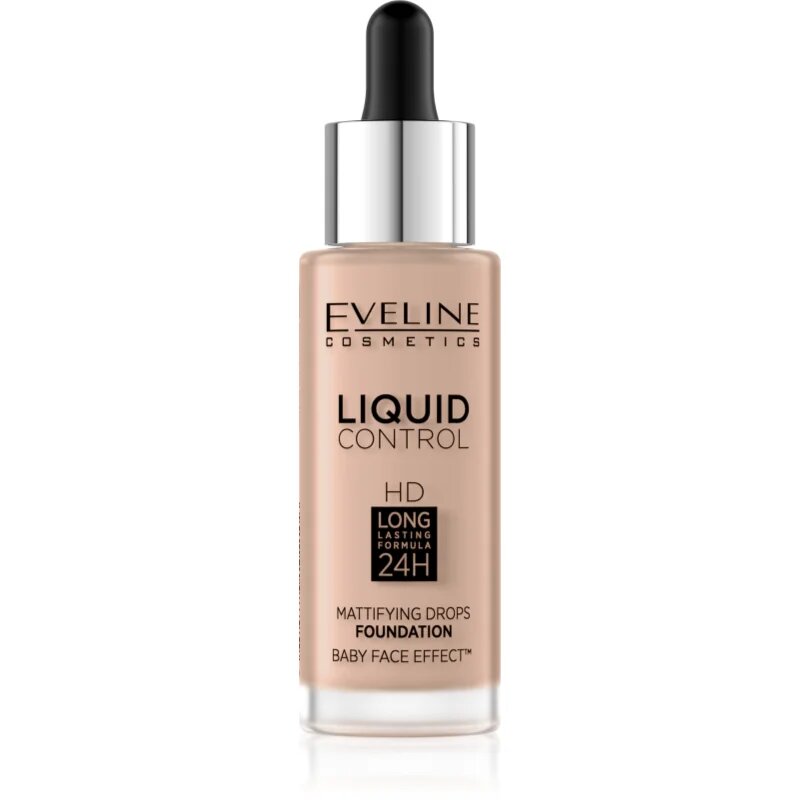 Eveline Cosmetics Liquid Control tekutý make-up s pipetou odstín 025 Light Rose 32 ml