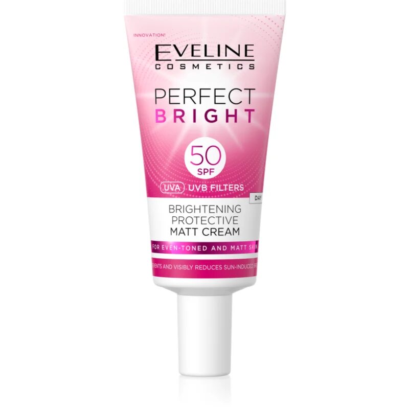 Eveline Cosmetics Perfect Bright SPF 50 ochranný matující krém na obličej SPF 50 30 ml