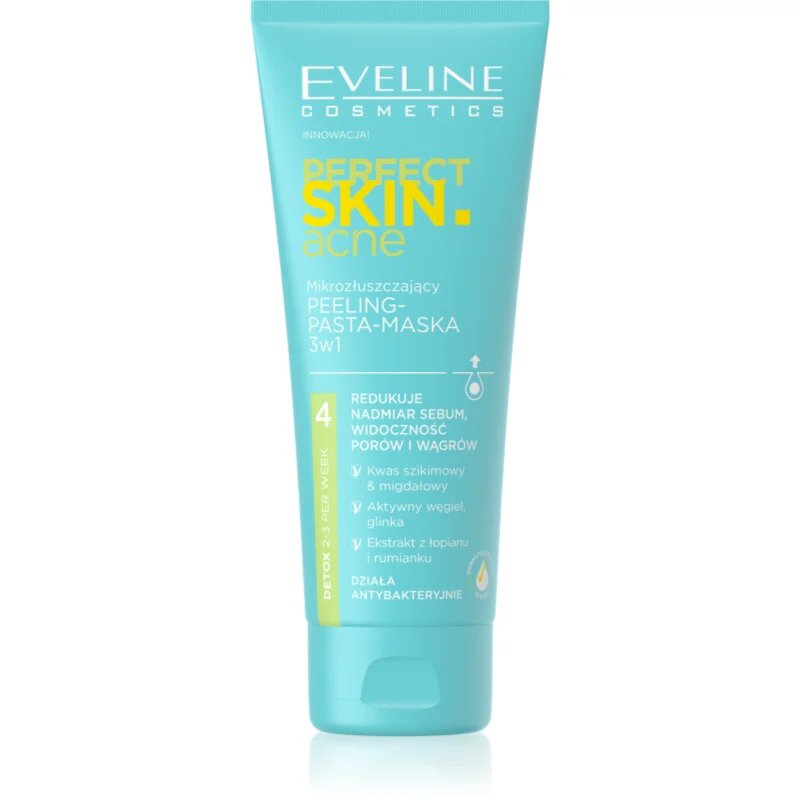 Eveline Cosmetics Perfect Skin .acne exfoliační maska 3 v 1 75 ml