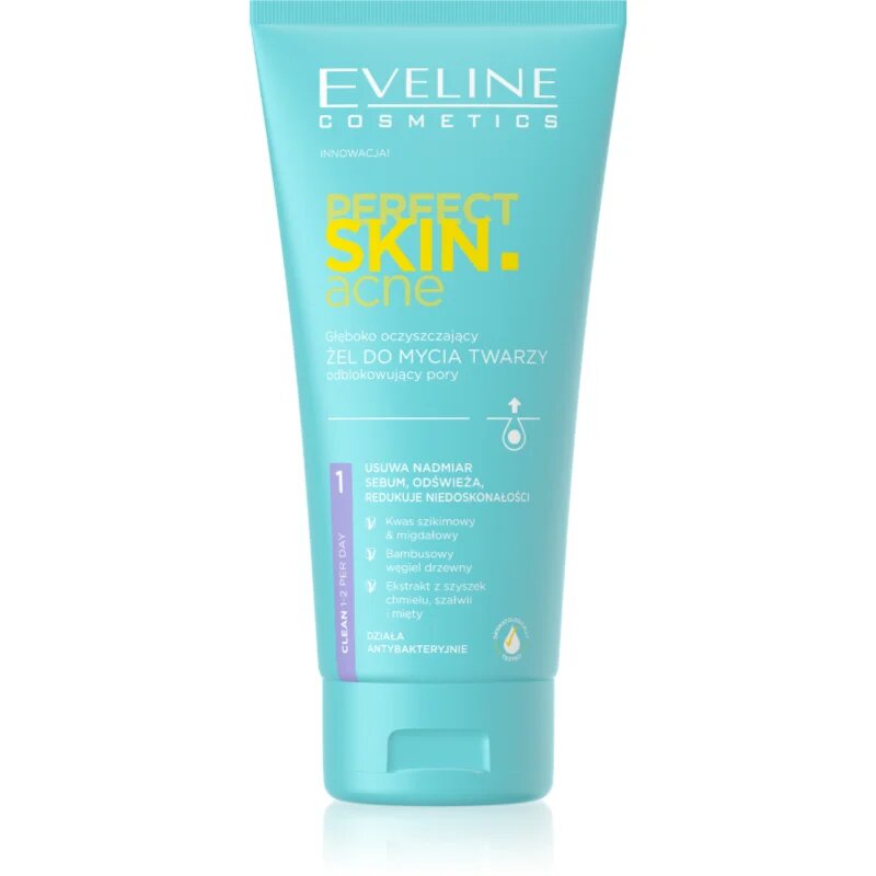 Eveline Cosmetics Perfect Skin .acne hluboce čisticí gel pro problematickou pleť akné 150 ml