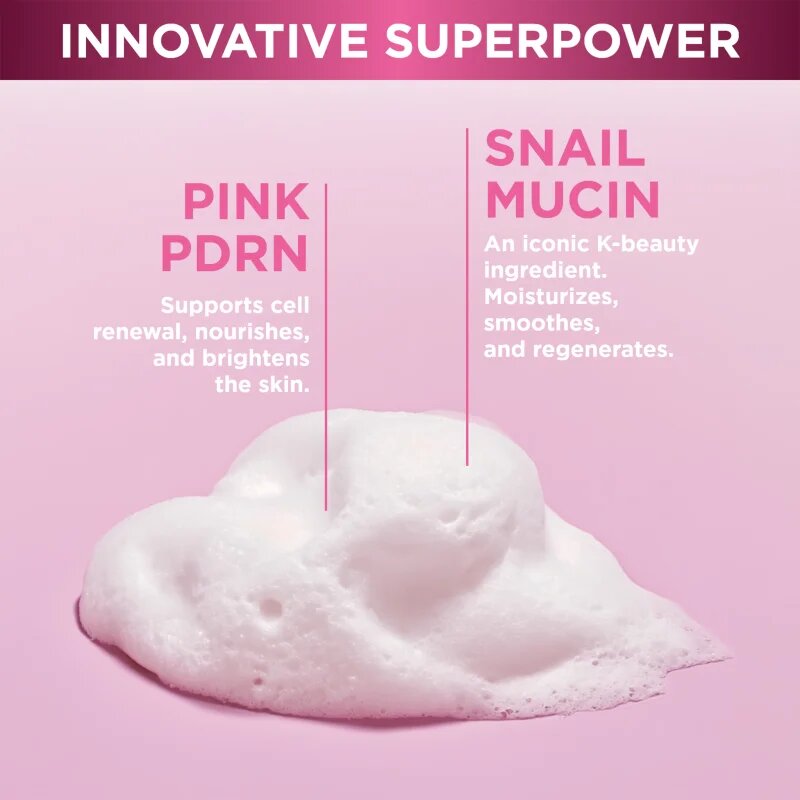 Eveline Cosmetics Pink Snail Glazed Skin Effect jemná čisticí pěna na obličej 150 ml