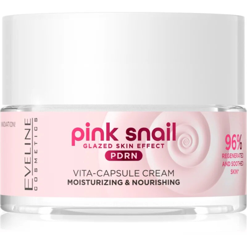 Eveline Cosmetics Pink Snail Glazed Skin Effect protivráskový rozjasňující krém 50 ml