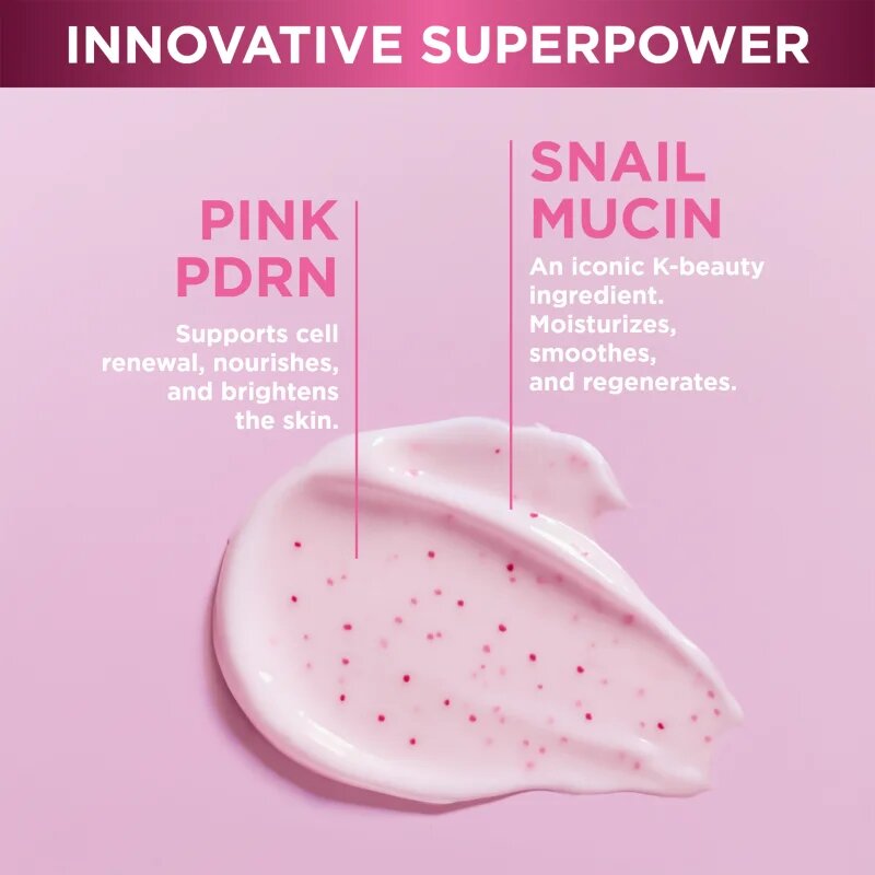 Eveline Cosmetics Pink Snail Glazed Skin Effect protivráskový rozjasňující krém 50 ml