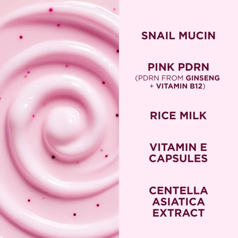 Eveline Cosmetics Pink Snail Glazed Skin Effect protivráskový rozjasňující krém 50 ml
