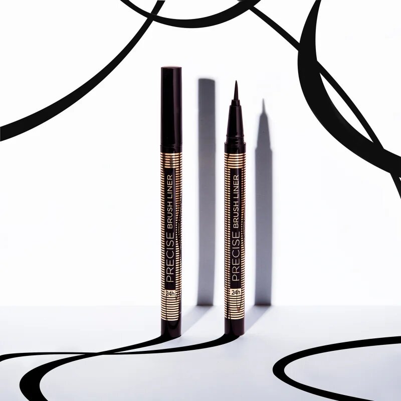 Eveline Cosmetics Precise Brush Liner oční linky v peru odstín Black 6 ml