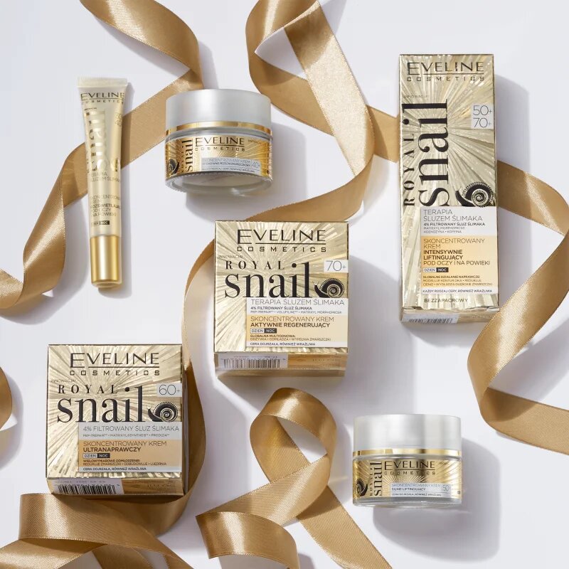 Eveline Cosmetics Royal Snail intenzivně hydratační a rozjasňující péče na den i noc 70+ 50 ml