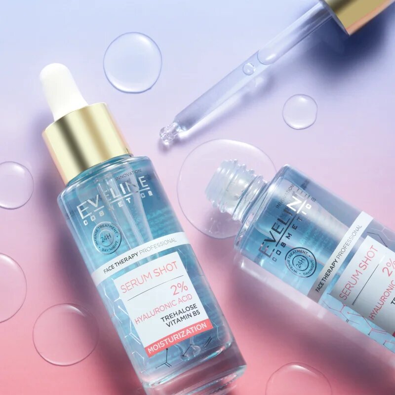 Eveline Cosmetics Serum Shot 2% Hyaluronic Acid hydratační a vyživující sérum 30 ml