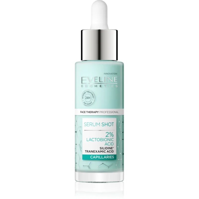Eveline Cosmetics Serum Shot 2% Lactobionic Acid zklidňující sérum proti zarudnutí pleti 30 ml