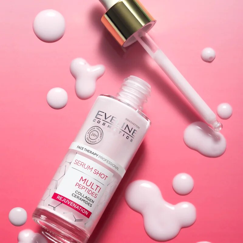 Eveline Cosmetics Serum Shot Multi Peptides omlazující pleťové sérum s kolagenem 30 ml