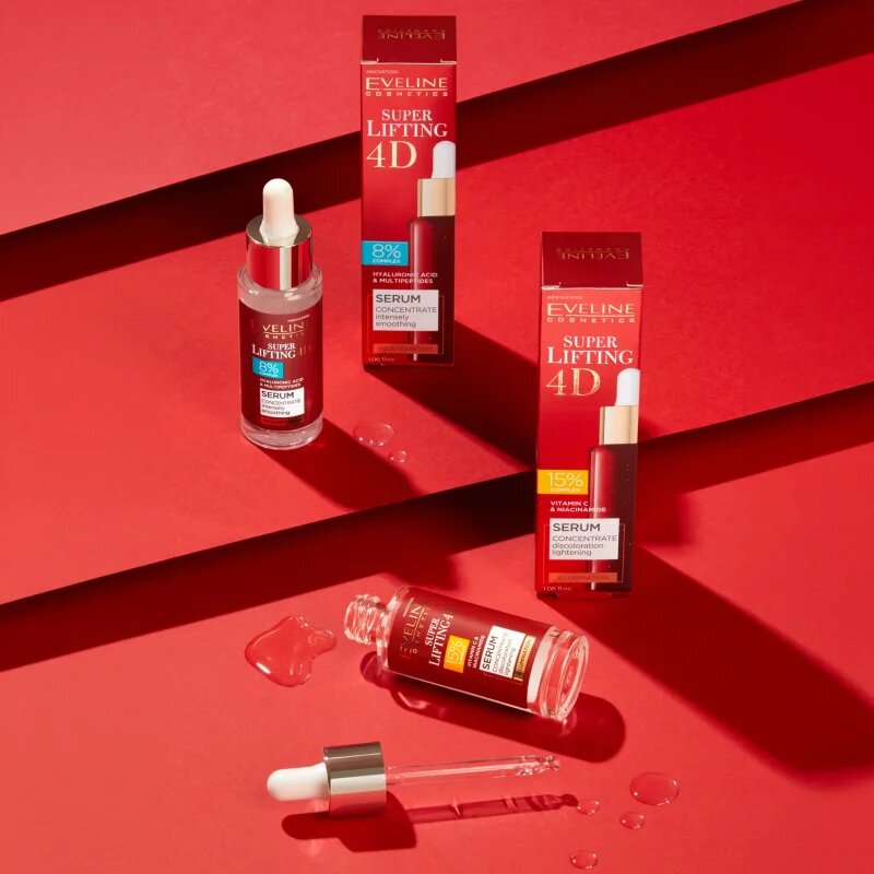 Eveline Cosmetics Super Lifting 4D 8% complex vyhlazující sérum 30 ml