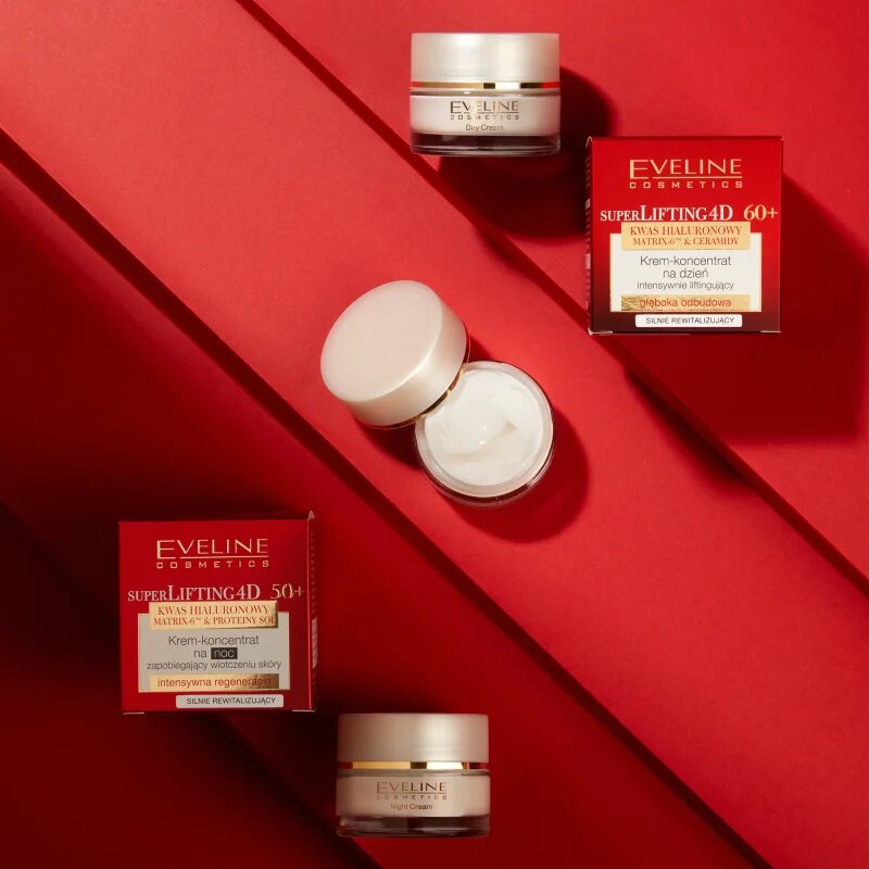 Eveline Cosmetics Super Lifting 4D Day Cream denní liftingový krém proti vráskám 60+ 50 ml
