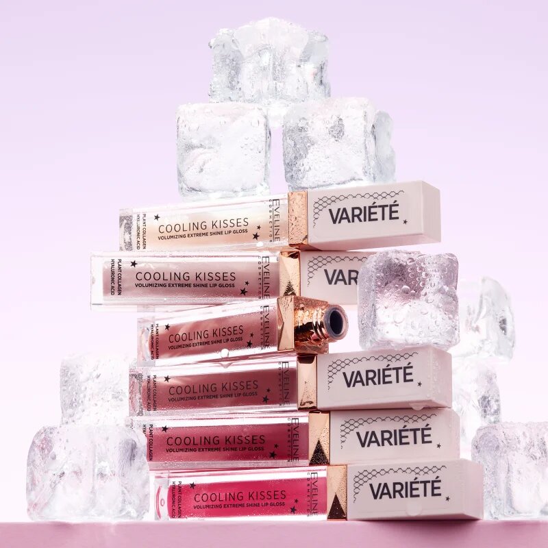 Eveline Cosmetics Variété Cooling Kisses hydratační lesk na rty s chladivým účinkem odstín 03 Star Glow 68 ml