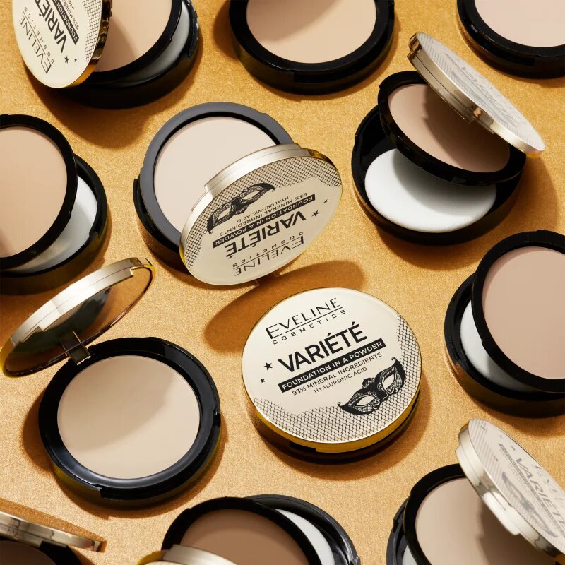 Eveline Cosmetics Variété minerální kompaktní pudr s aplikátorem odstín 02 Natural 8 g