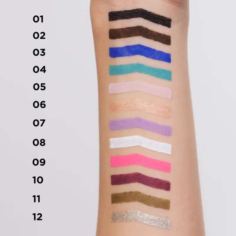 Eveline Cosmetics Variété voděodolná gelová tužka na oči odstín 01 Black 1 ks