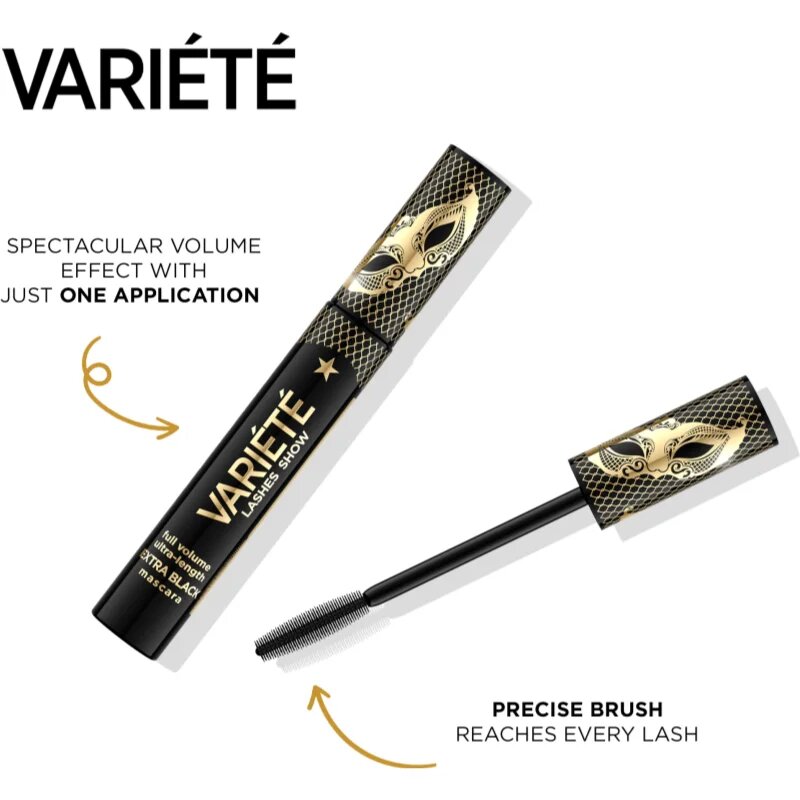 Eveline Cosmetics Veriété Lashes Show objemová řasenka odstín Black 10 ml
