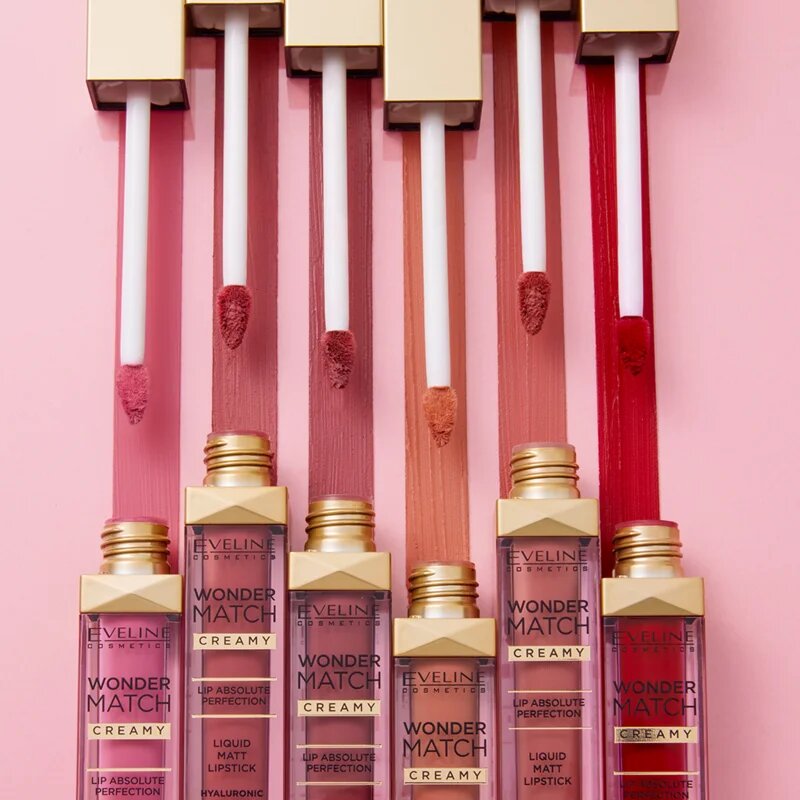 Eveline Cosmetics Wonder Match dlouhotrvající matná tekutá rtěnka s kyselinou hyaluronovou odstín 04 Carmel 6.8 ml