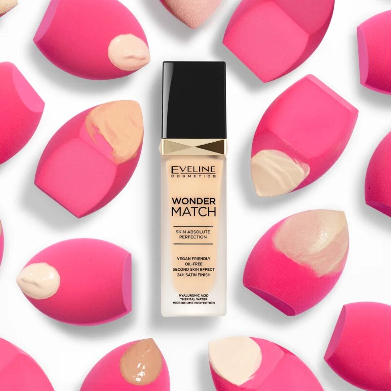 Eveline Cosmetics Wonder Match dlouhotrvající tekutý make-up s kyselinou hyaluronovou odstín 15 Natural 30 ml