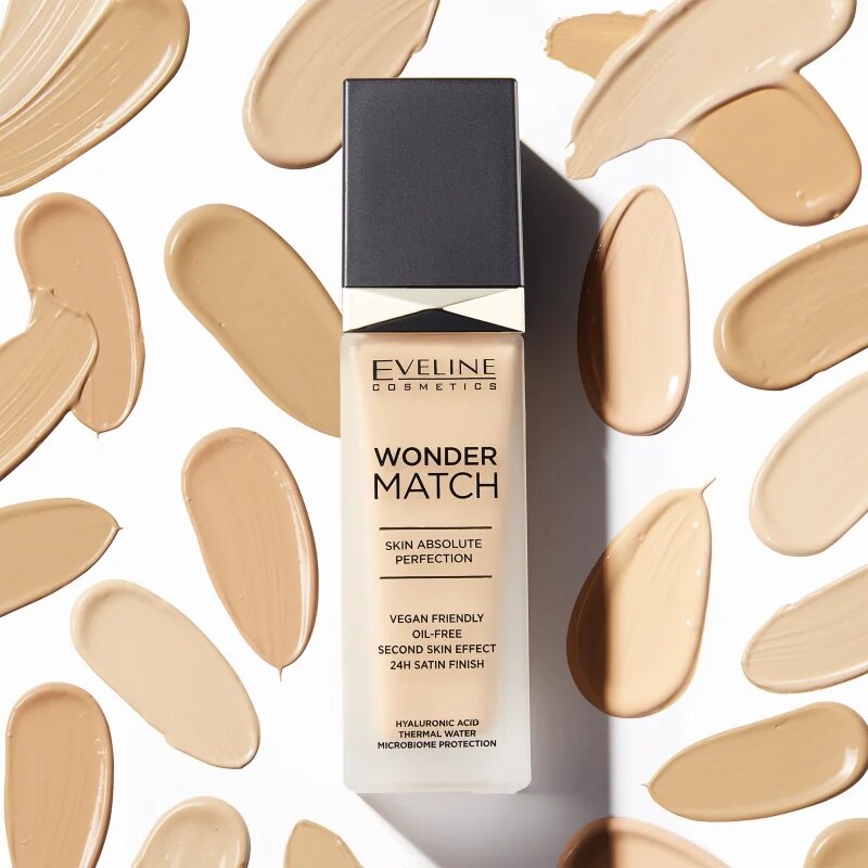 Eveline Cosmetics Wonder Match dlouhotrvající tekutý make-up s kyselinou hyaluronovou odstín 30 Cool Beige 30 ml