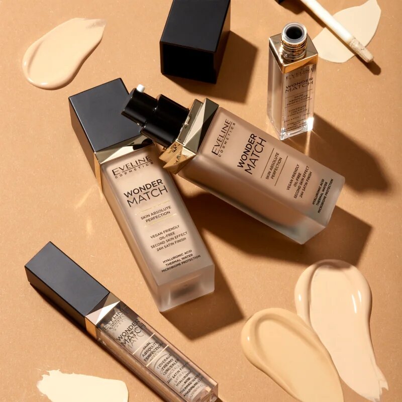 Eveline Cosmetics Wonder Match dlouhotrvající tekutý make-up s kyselinou hyaluronovou odstín 30 Cool Beige 30 ml