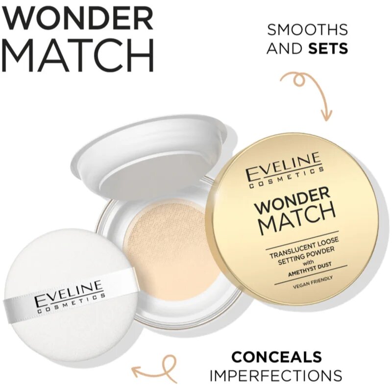 Eveline Cosmetics Wonder Match transparentní fixační pudr 6 g