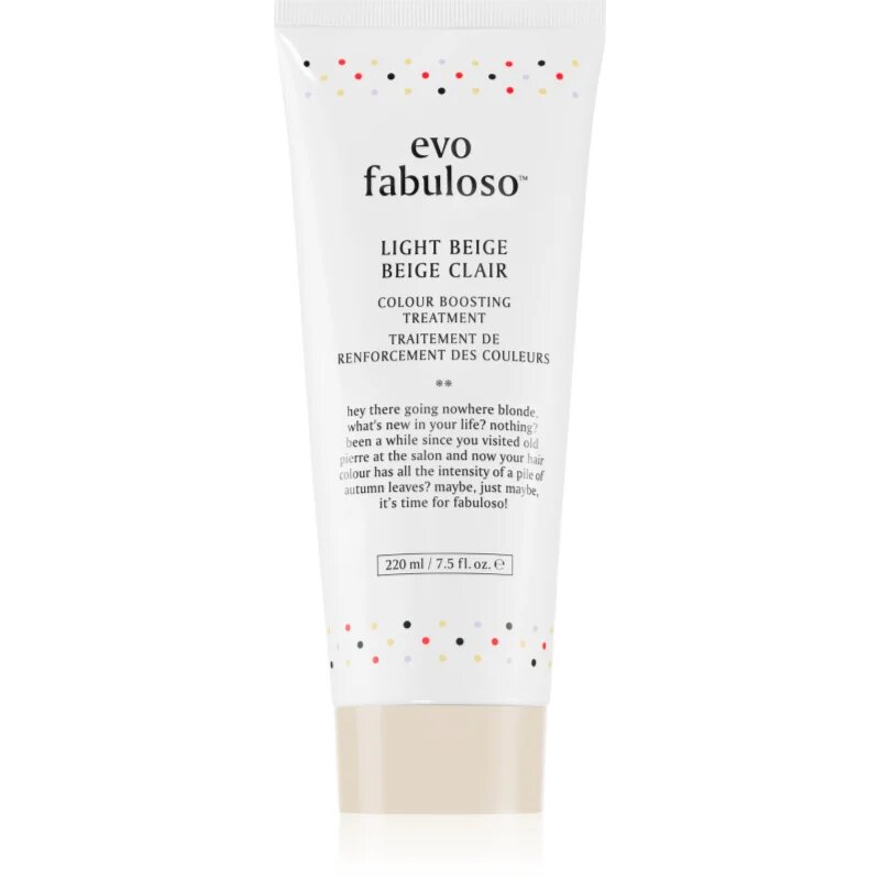 EVO Fabuloso Colour Boosting Treatment kondicionér pro zvýraznění barvy vlasů odstín Light Beige 220 ml