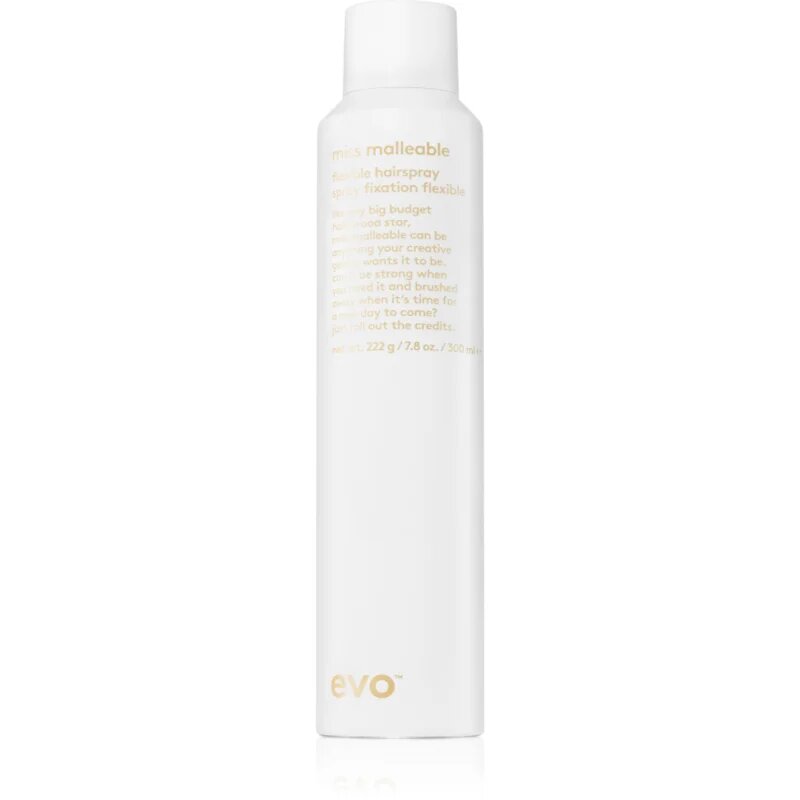 EVO Miss Malleable Flexible Hairspray lak na vlasy pro dlouhotrvající efekt 300 ml