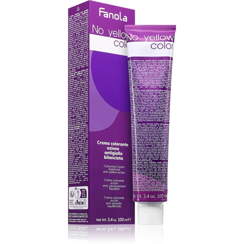 Fanola No Yellow Color barva na vlasy neutralizující žluté tóny odstín Very Light Ice Blonde 9. ICE 100 ml