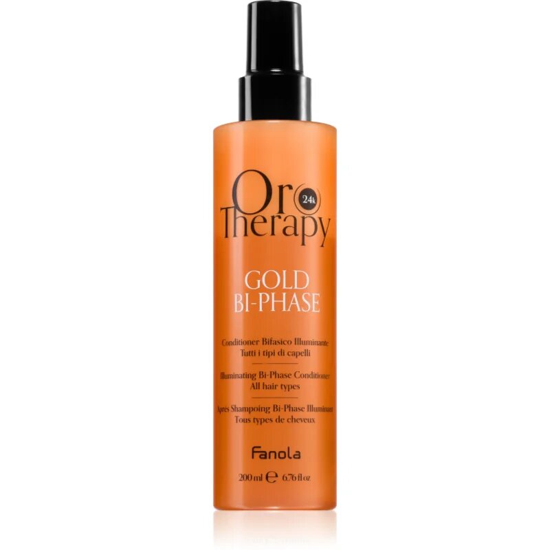 Fanola Oro Therapy Gold Bi-Phase 2fázový bezoplachový kondicionér 200 ml